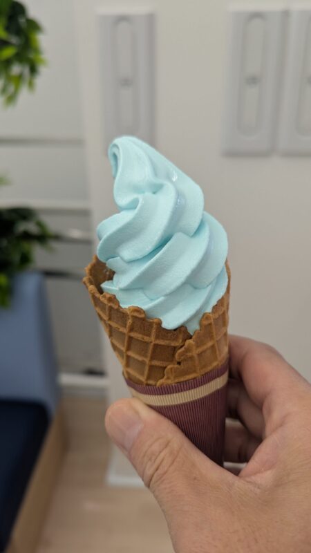 道の駅東松島のレストランのソフトクリーム