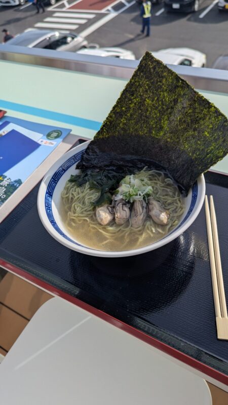 道の駅東松島のレストランの海苔ラーメン